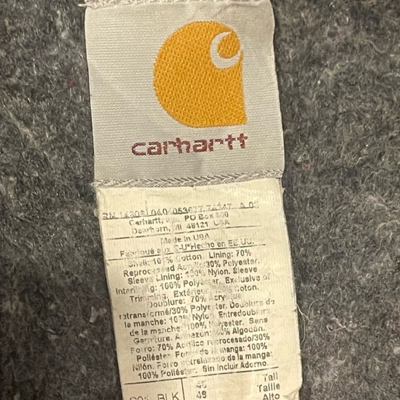 Carhartt Vintage Mens Chore Coat Size 48 Tall Faded Black - Picture 10 of 12